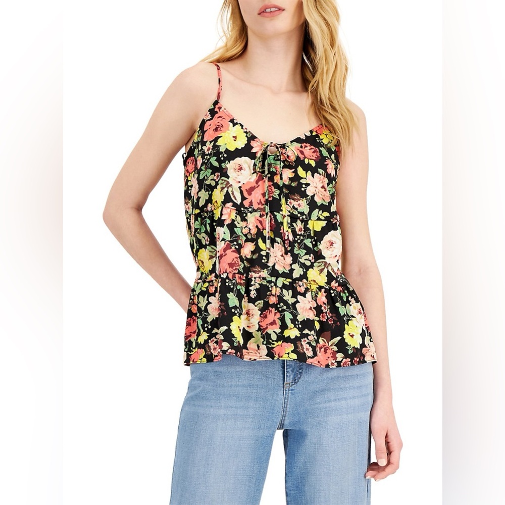 NEW I.N.C. International Concepts Pretty Pastels Floral Sleeveless Blouse Sz XXL